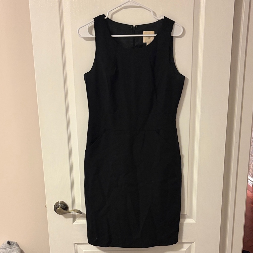 J. Crew Classic Black Midi Dress